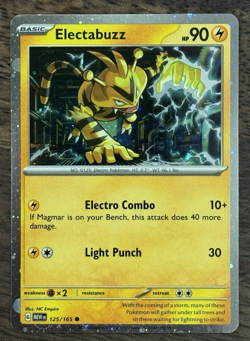 🔥 HD Galaxy Partial "Mew" Swirl 🔥 Cosmos Holo Electabuzz 125 NM SV 151 Pokemon - Image 1