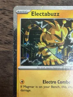 🔥 HD Galaxy Partial "Mew" Swirl 🔥 Cosmos Holo Electabuzz 125 NM SV 151 Pokemon - Image 4
