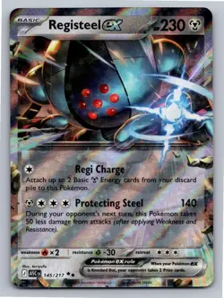 Registeel ex 145/217 Double Rare Ascended Heroes Pokemon Holo Near Mint - Image 1