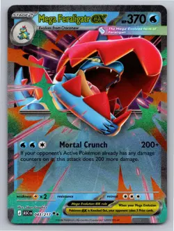 Mega Feraligatr ex 043/217 Double Rare Ascended Heroes Pokemon Holo Near Mint - Image 1