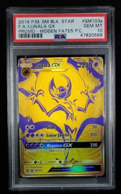 ✨ PSA 10 2019 Pokemon SM Black Star Promo SM103a Lunala GX Hidden Fates - Image 1