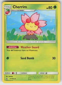 Cherrim 11/156 Uncommon Ultra Prism Pokemon Lightly Played - Image 1
