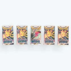 Pokemon Silver Tempest Booster Pack Lot of 5 Sword & Shield TCG New & Sealed - Image 1