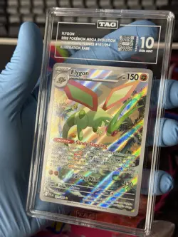 Pokemon 2025 Phantasmal Flames Flygon 101/94 Illustration Rare, TAG 10, LOW POP! - Image 1