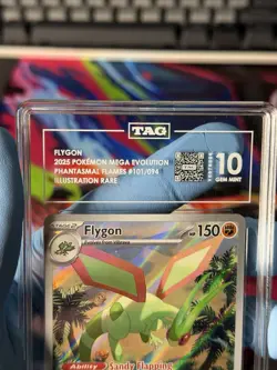 Pokemon 2025 Phantasmal Flames Flygon 101/94 Illustration Rare, TAG 10, LOW POP! - Image 2