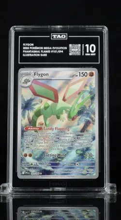 Pokemon 2025 Phantasmal Flames Flygon 101/94 Illustration Rare, TAG 10, LOW POP! - Image 4
