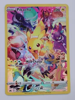 Pikachu 160/159 Secret Rare Full Art Holo English Crown Zenith 2023 - Image 1