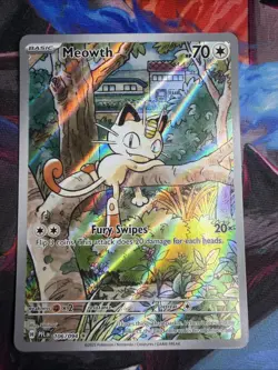 Pokemon Meowth 106/094 – Phantasmal Flames – English IR (Illustration Rare) - Image 1