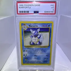 1999 Pokemon Base Set #42 Wartortle WOTC Card PSA 3 - Image 1