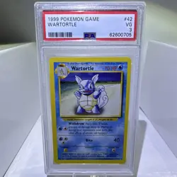 1999 Pokemon Base Set #42 Wartortle WOTC Card PSA 3 - Image 2