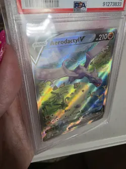 2022 POKEMON LOST ORIGIN AERODACTYL V #180 ALT ART PSA 10 - Image 2