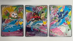 Pokemon 30th Anniversary First Partner Promo Trio Set: Rowlett, Litten, Popplio - Image 1