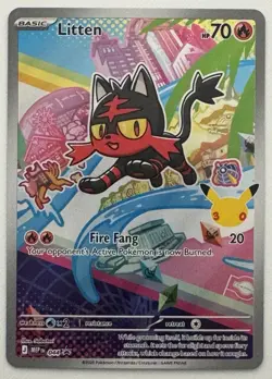 Pokemon 30th Anniversary First Partner Promo Trio Set: Rowlett, Litten, Popplio - Image 5