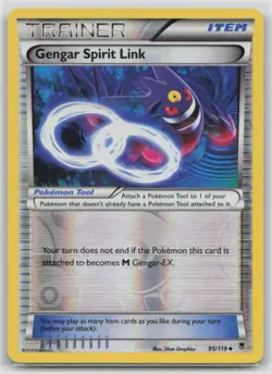 Gengar Spirit Link 95/119 Uncommon Phantom Forces Pokemon Reverse Holo LP - Image 1