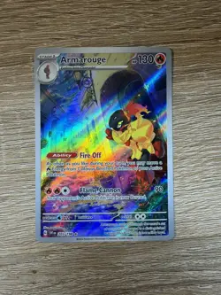 Pokemon TCG Armarouge 203/198 SV01 Illustration Rare Full Art Holo Near Mint - Image 1