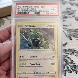 2024 POKEMON SWSH BLACK STAR PROMO #029 RAYQUAZA-HOLO PSA 9 - Image 1
