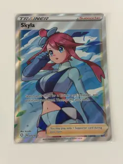 Pokemon TCG Trainer Skyla Full Art 072 Shining Fates HOLO NM PACK FRESH - Image 1