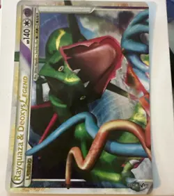 Pokemon Rayquaza & Deoxys Legend Holo Card 89/90 140 HP 2010 English TOP - Image 1