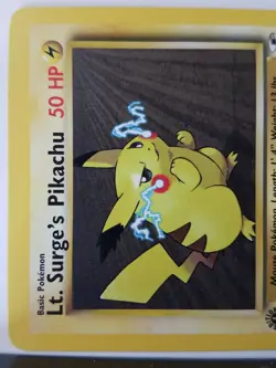 1ST EDITION Lt. Surge's Pikachu 81/132 NM / M - Gym Heroes Pokemon Card - Image 2