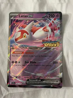Pokemon TCG Latias EX Double Rare Holo Card 076/191 Surging Sparks Stamped NM - Image 1