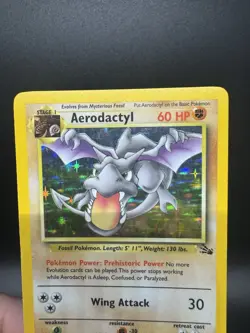 Pokemon TCG Aerodactyl 1/62 Fossil Holo Unlimited Rare Vintage - HP/Damaged - Image 3