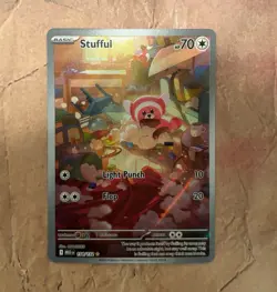 Pokemon TCG Stufful (Full Art Holo) - 154/132 - ME01 Mega Evolution IR - Image 1