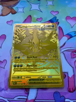 Pokemon TCG Pitch Black Mega Darkrai EX Hyper Rare Gold Full Art Holo 120/084 - Image 3
