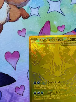 Pokemon TCG Pitch Black Mega Darkrai EX Hyper Rare Gold Full Art Holo 120/084 - Image 4