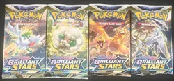 Pokemon TCG Sword & Shield Brilliant Stars 4 Booster Pack Lot - 10 Cards / Pack - Image 2