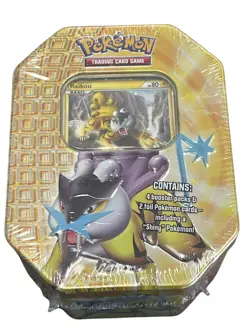 Pokemon Trading Card Game Raikou Legendary Tin 4 Booster Packs 2 Foil Cards NEW 820650106811 - Image 1