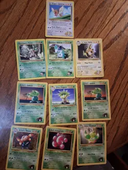 Vintage Pokemon Card Lot 10 Cards Gym Heroes Challenge Raichu Erika Giovanni WOT - Image 1