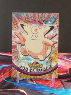 Clefable #36 & Meowth #52 Topps Trading Cards Series 1 Non Holo Pokemon NM - Image 2