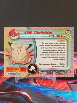 Clefable #36 & Meowth #52 Topps Trading Cards Series 1 Non Holo Pokemon NM - Image 3