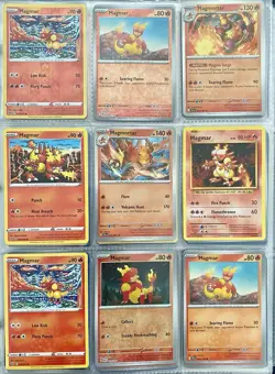 POKEMON TCG: Magmar & Magmortar Cards Bundle X10 Reverse Holo Brilliant Stars - Image 1