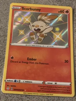 Pokemon TCG Baby Shiny Bundle- Scorbunny Cramorant and Grimmsnarl Holo Cards - Image 2