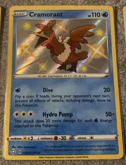 Pokemon TCG Baby Shiny Bundle- Scorbunny Cramorant and Grimmsnarl Holo Cards - Image 3