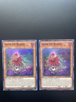 Yugioh Glow-Up Bloom SR07-EN003 1st Edition Super Rare Damaged X2 - Image 1