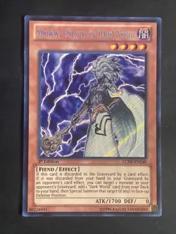 Yugioh Snoww, Unlight of Dark World LCJW-EN248 1st Edition lp - Image 1