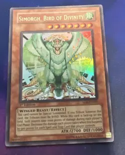 YUGIOH Ultra Rare Simorgh, Bird Of Divinity SD8-EN001 1st Edition - Image 1