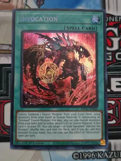 Yugioh - Invocation (Alternate Art) MP24-EN060 Prismatic Secret Rare Near Mint - Image 1