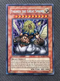 Yugioh Theinen the Great Sphinx Limited Edition Secret Rare MC2-EN006 NM - Image 1
