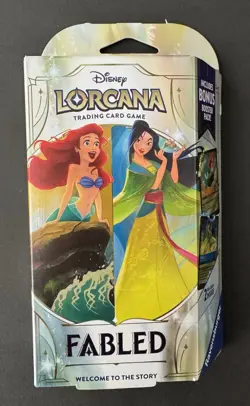 Disney Lorcana Fabled Amber Sapphire Starter Deck Factory Sealed Booster - Image 1