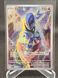 ENGLISH Pokemon TCG - Sawk - 130/086 - Illustration Rare - SV: White Flare - Image 1