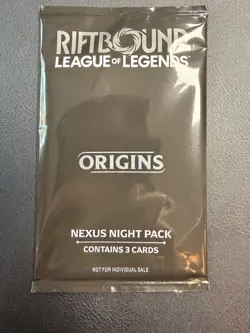 UVS Games Riftbound: League of Legends Origins Nexus Night Pack 1 Pack (3 Cards) - Image 1
