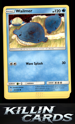 Wailmer 45/236 Pokemon Common SM - Cosmic Eclipse Card LP - Image 1