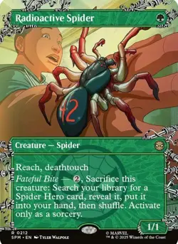 Radioactive Spider (Borderless) #212 *Foil* (NM) Marvel's Spider-Man (SPM) MTG - Image 1