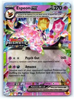 Espeon ex (Prismatic Evolutions Stamp) 034/131 Holo Miscellaneous Pokemon NM - Image 1