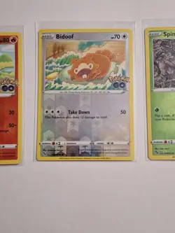 Pokemon Go Ditto Bidoof Numel Spinarak Unpeeled Reverse Holos - Image 3