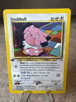 2000 Snubbull ⭐ 74/111 1st Edition Common Neo Genesis Pokemon NM/LP - Image 1