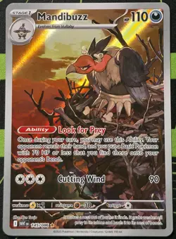 Mandibuzz 145/086 Scarlet & Violet White Flare Illustration Rare Pokemon Card NM - Image 1